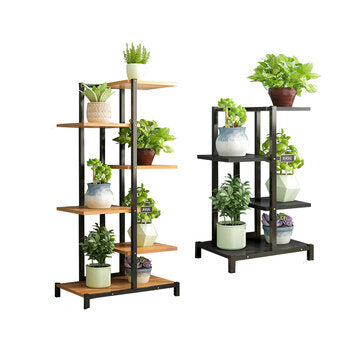 4/6 Tiers Metal Plant Stand Flower Pot Organizer Shelf Display Rack Holder for Indoor Outdoor Patio Garden Corner Balcony Living Room