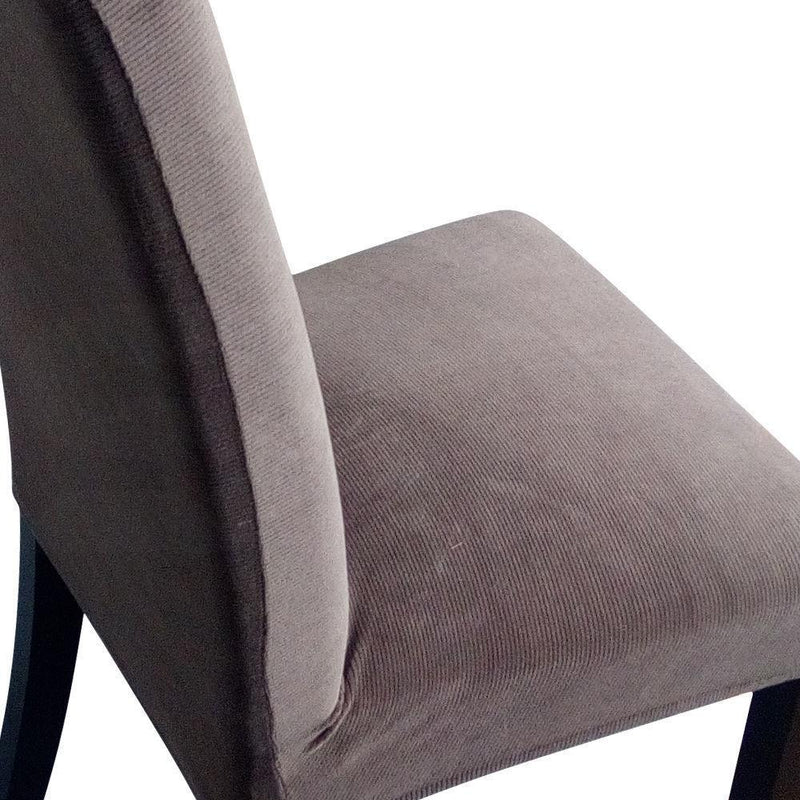 8x Stretch Corduroy Dining Chair Cover Seat Cover Protector Slipcovers Chocolate