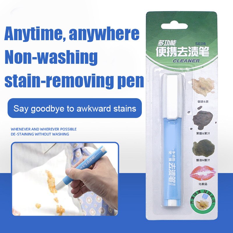 Portable Decontamination Pen Dust Cleaner Oil Stain Cleaning Pen Brush Rub Wipe Fabric Cloth Stain Remover Laundry Stain Remover