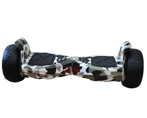 8.5″ Off Road Hoverboard NS8, Powerful Motor & monster Tyres – Grey Camouflage Style + LED lights [Free Carry Bag & Bluetooth]