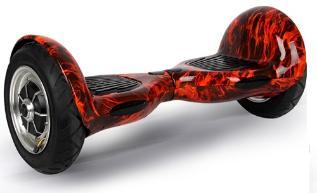 Self Balancing Scooter Electric Hoverboard 10 inch – Spider Flame Style + LED lights [Free Carry Bag & Bluetooth]