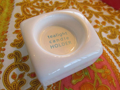 Vintage Ceramic tea light holder candle holder white porcelain never used vintage candle accessories gifts.