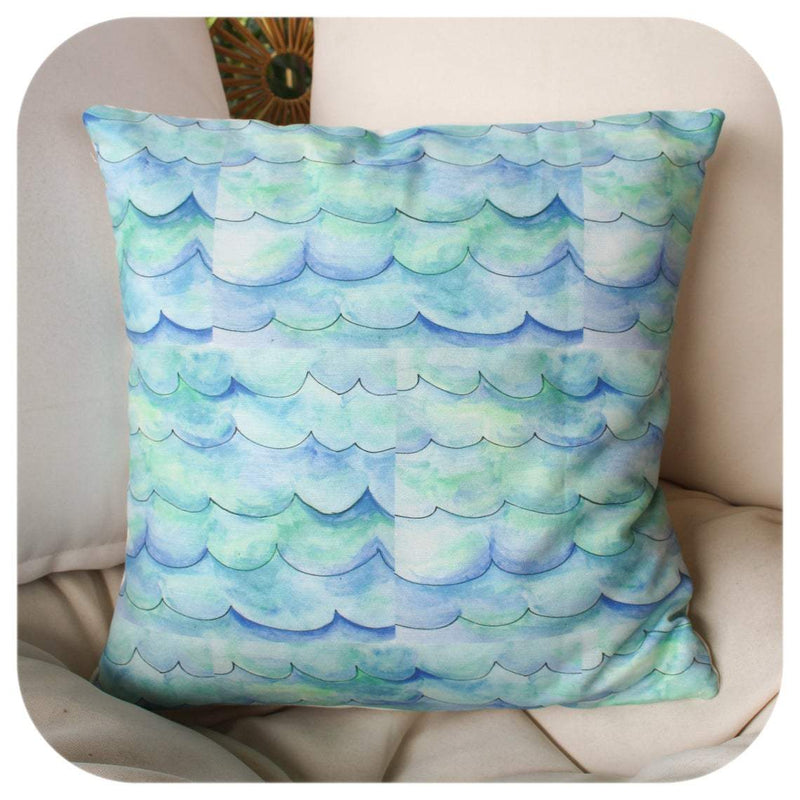 SALE >> Watercolour Waves Cushion Cover