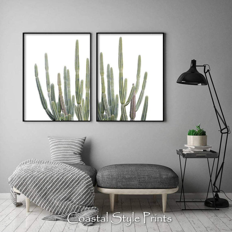 Cactus Print, Printable Wall Art, Modern Home Decor, Set Of 2 Prints, Desert Wall Art, Botanical Print Set, Cactus Wall Art Prints, Boho