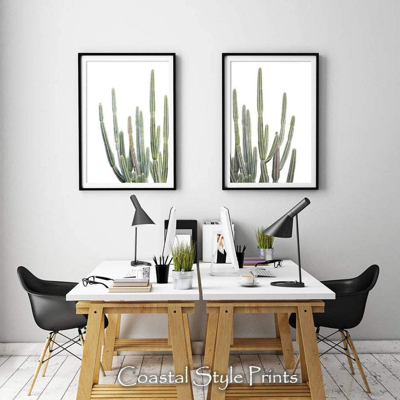 Cactus Print, Printable Wall Art, Modern Home Decor, Set Of 2 Prints, Desert Wall Art, Botanical Print Set, Cactus Wall Art Prints, Boho