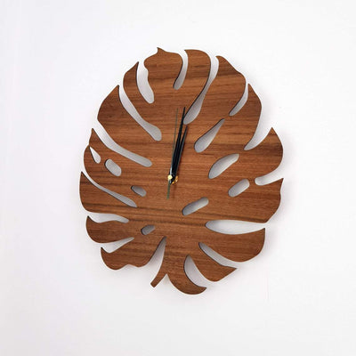 Monstera Laser Cut Wooden Wall Clock