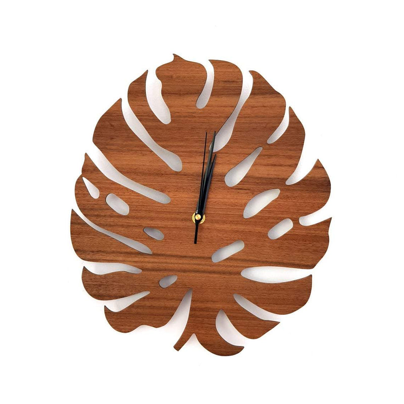 Monstera Laser Cut Wooden Wall Clock