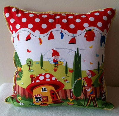 Cushion cover "Gnomeville", children's room decor, nursery decor, Australian handmade