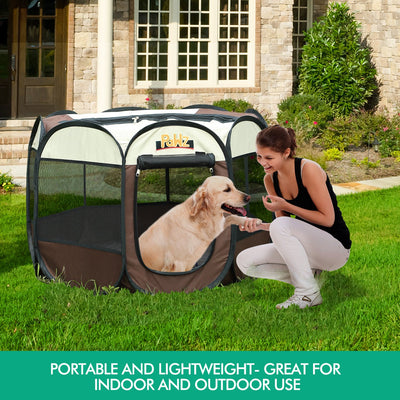 PaWz Poratble Foldable 8 Panel Pet Playpen Puppy Dog Cat Play Pens Cage Tent