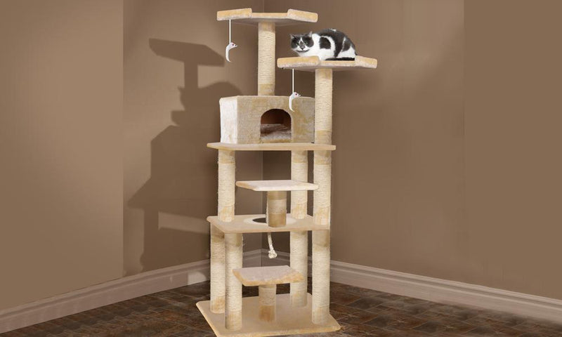 PaWz 2M Cat Scratching Post Tree Gym House Condo Furniture Scratcher Tower