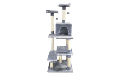 PaWz 1.7M Cat Scratching Post Tree Gym House Condo Furniture Scratcher Wood Grey