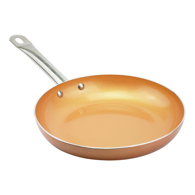 Non-Stick Ceramic Copper Induction Frying Pan Set Dishwasher Oven Safe Cookware