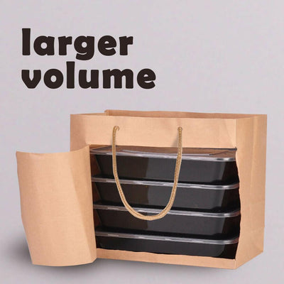 50x Brown Paper Bag Kraft Eco Recyclable Gift Carry Shopping Retail Bags Handles