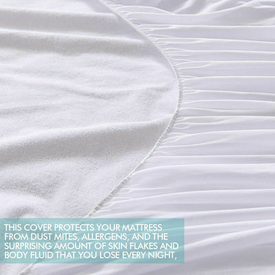 DreamZ Fitted Waterproof Mattress Protector with Bamboo Fibre Cover Double Size