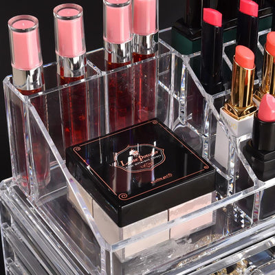 Cosmetic 7/8//9/10/11 Drawer Makeup Organizer Storage Jewellery Box Acrylic