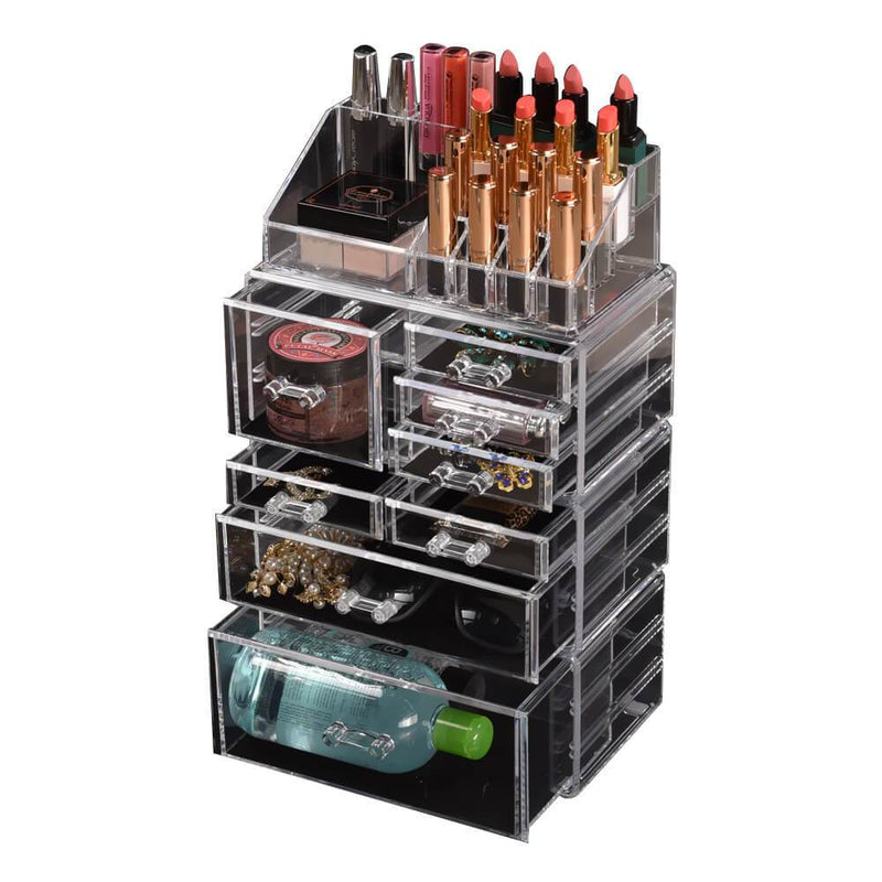 Cosmetic 7/8//9/10/11 Drawer Makeup Organizer Storage Jewellery Box Acrylic