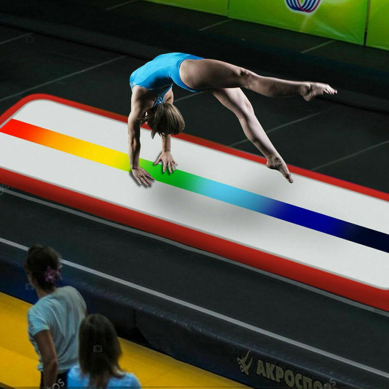 4x1M Inflatable Air Track Mat Tumbling Pump Floor Home Gymnastics Gym 20cm Thick