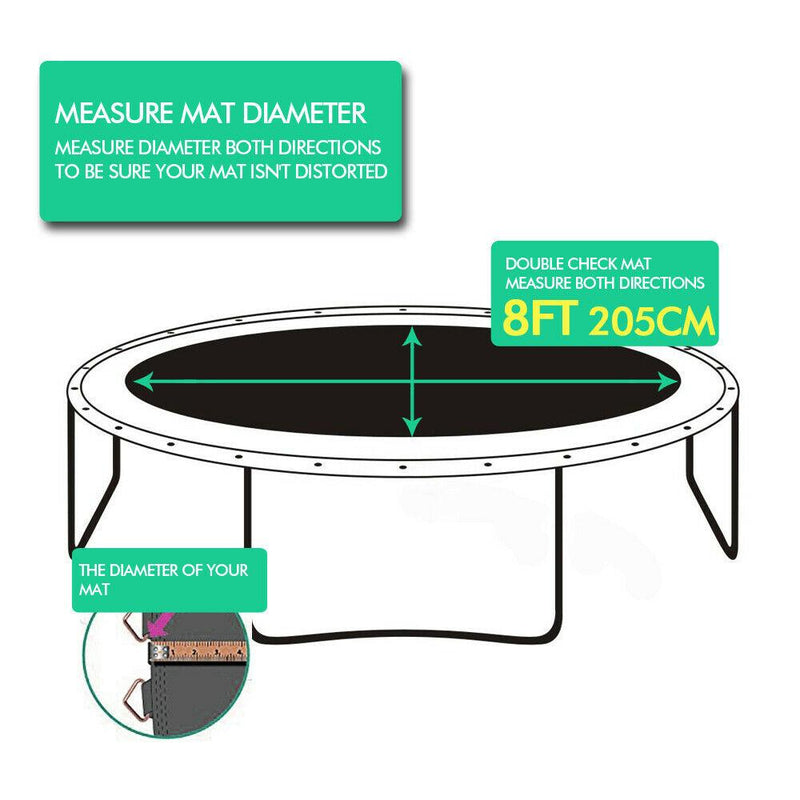 12 FT Kids Trampoline Pad Replacement Mat Reinforced Outdoor Round Spring Cover