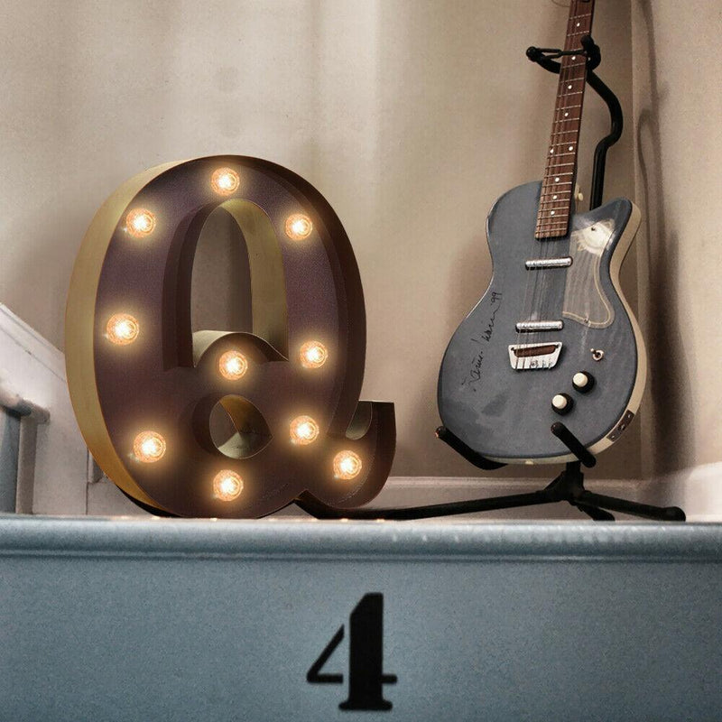 LED Metal Letter Lights Free Standing Hanging Marquee Event Party D?cor Letter F