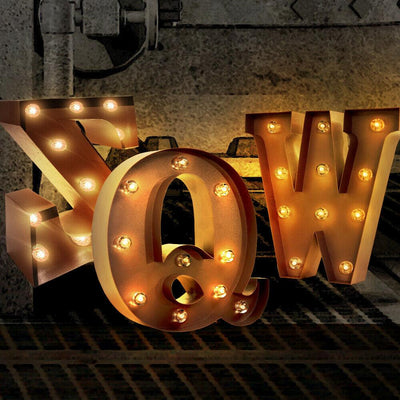 LED Metal Letter Lights Free Standing Hanging Marquee Event Party D?cor Letter L