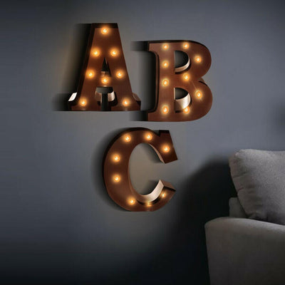 LED Metal Letter Lights Free Standing Hanging Marquee Event Party D?cor Letter L