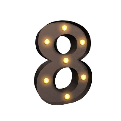 LED Metal Number Lights Free Standing Hanging Marquee Event Party D?cor Number 8