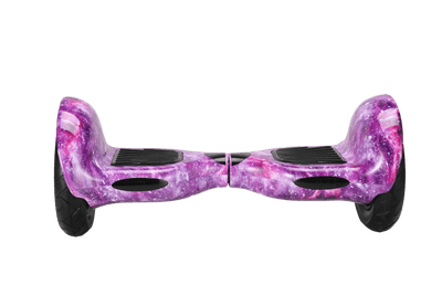 Electric Hoverboard – 10 inch – Purple Galaxy Style + LED lights [Free Carry Bag & Bluetooth]