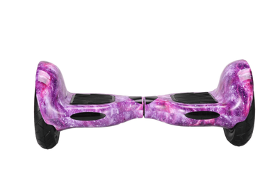 Electric Hoverboard – 10 inch – Purple Galaxy Style + LED lights [Free Carry Bag & Bluetooth]