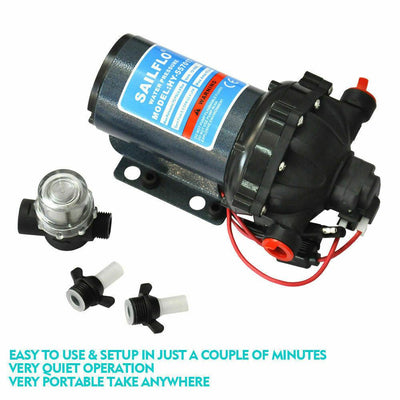 12V 20Lpm High Pressure Self Priming Water Pump Caravan Camping Tool Farm Boat