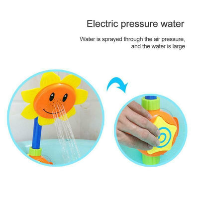 Kids Baby Bath Toys Fun Sunflower Spray Water Shower Head Baby Must Likes