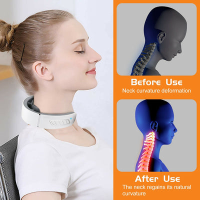 Electric Cervical Neck Massager Heated Relax Body Shoulder Musle Relief Pain