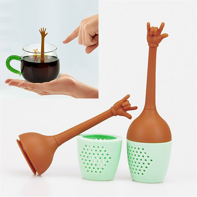 Leaf Tea Strainer Herbal Spice Holder Tea Diffuser Funny Silicone Brewing Tools