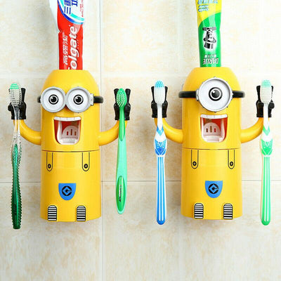 Toothbrush Holder Minions Auto Toothpaste Squeezer Dispenser Kids Despicable Me