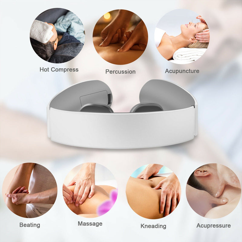 Electric Cervical Neck Massager Heated Relax Body Shoulder Musle Relief Pain