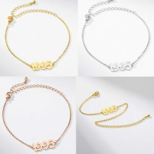 Stainless Steel Birth Year Anklets For Women Old English Year Number 1995 Gold Anklet Bracelet Foot Chain Valentine Jewelry Gift