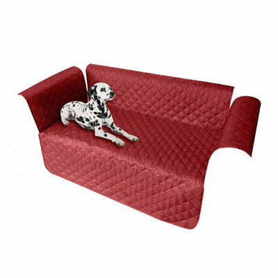 1 Seater Couch Sofa Cover Removable Quilted Slipcover Pet Kids Protector With Strap