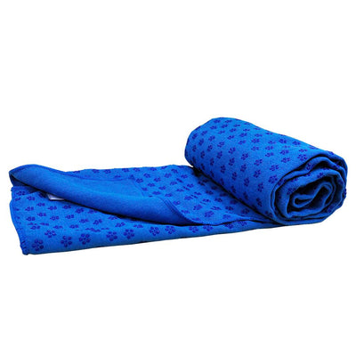 Blue Non-slip Yoga Towel Mat Eco-friendly Large Blanket And Mesh Carry Bag