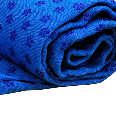 Blue Non-slip Yoga Towel Mat Eco-friendly Large Blanket And Mesh Carry Bag