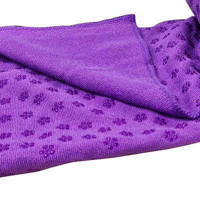 Purple Non-slip Yoga Towel Mat Eco-friendly Large Blanket And Mesh Carry Bag